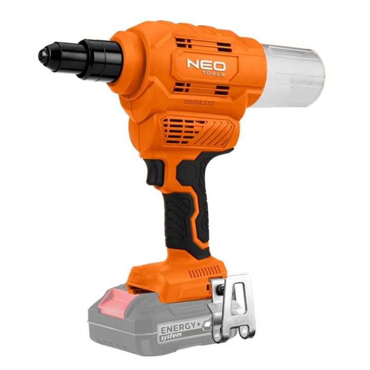 Акумулаторна нитовачка NEO, 18V, 20mm, съвместима с литиево-йонни батерии 18V, 25.5x21.5x9cm