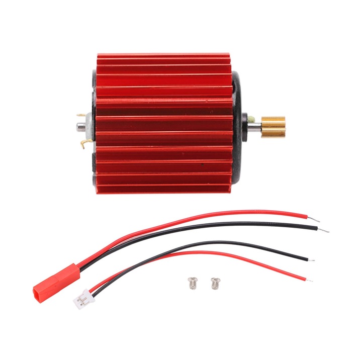 Motor 370 cu Radiator, QttvbTna, 52000RPM, 6-9V, pentru WPL RC, 24.4x45 mm