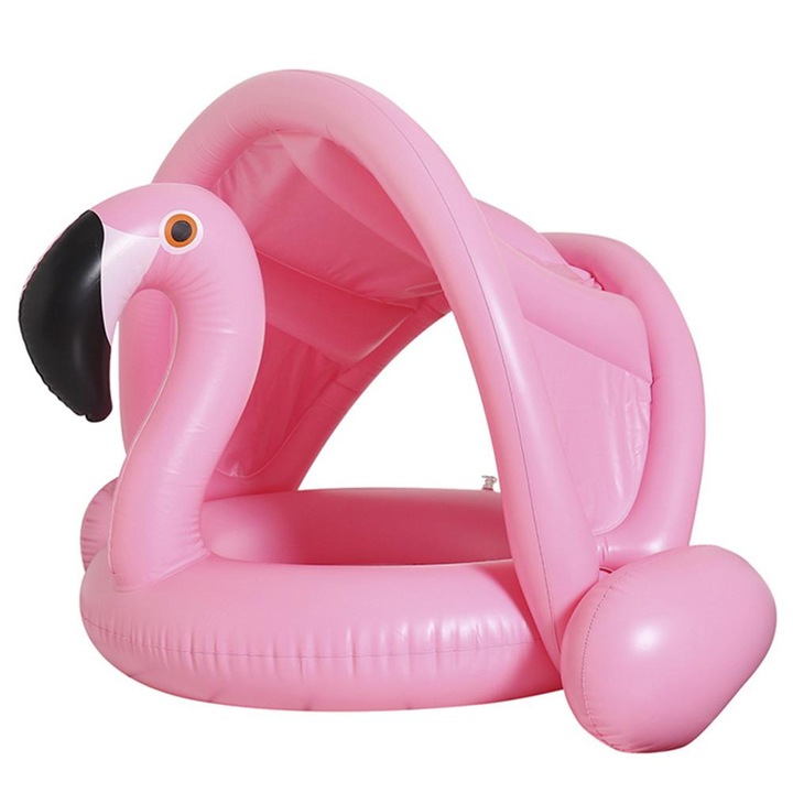 Úszógyűrű babáknak 'Flamingo', QttvbTna, PVC, 8 hónapos - 4 éves korig, 86 x 34 x 55 cm, rózsaszín