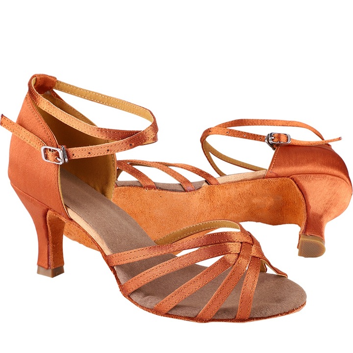 Pantofi dans latin, QttvbTna, Piele, Dark Skin, 38