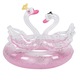 Колак за плуване за деца, Enforose, дизайн лебед, розов, PVC, 0.25мм