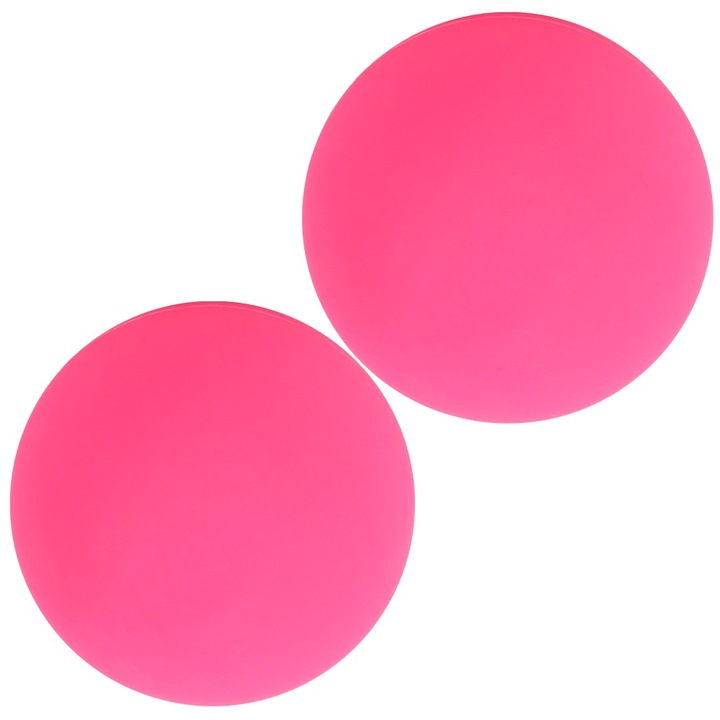 2 db QttvbTna masszázsgolyó készlet, szilikon, rózsaszín, 63 mm