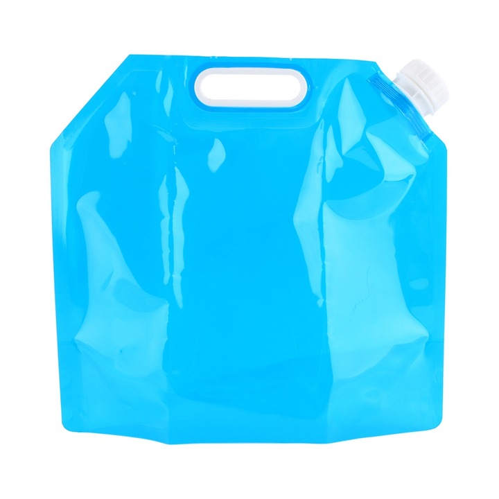 Container apa pliabil QttvbTna, 10L, albastru/transparent
