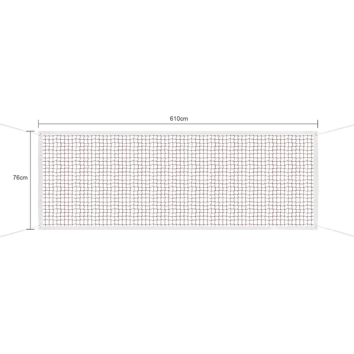 Мрежа за бадминтон QttvbTna, 610x76cm, мрежа 2,5cm