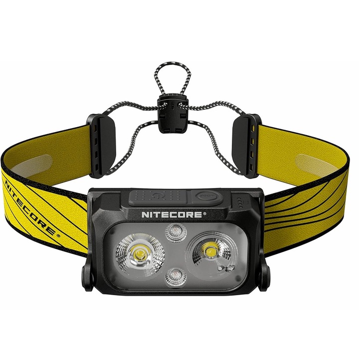 Челник, Nitecore, 400 лумена, USB-C, 3 източника на светлина, IP66, Жълт / Черен