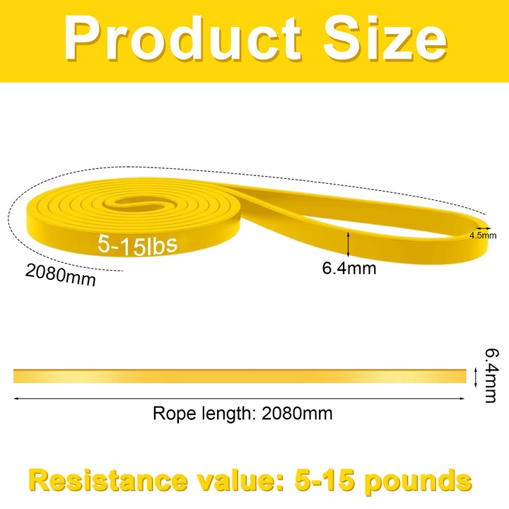 Еластични ленти Enforose, естествен латекс, за тренировка за издръжливост, мобилност и физическа терапия, многоцветен комплект