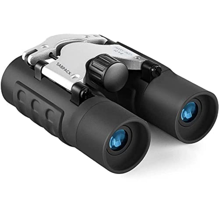 Детски бинокъл, QttvbTna, естествен каучук, 8x21, Удароустойчив, черен, 62x41x92mm