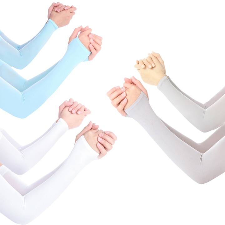 Комплект от 6 UV защитни ръкавици, QttvbTna, за възрастни, с отвор за пръста, за велосипед, градинарство, риболов, голф, туризъм