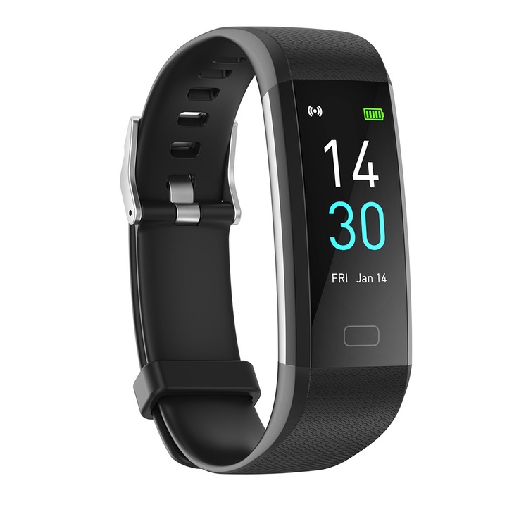 Фитнес гривна Jormftte, водоустойчива IP68, Bluetooth 5.0, черна, 40.4x20.1x10.5mm