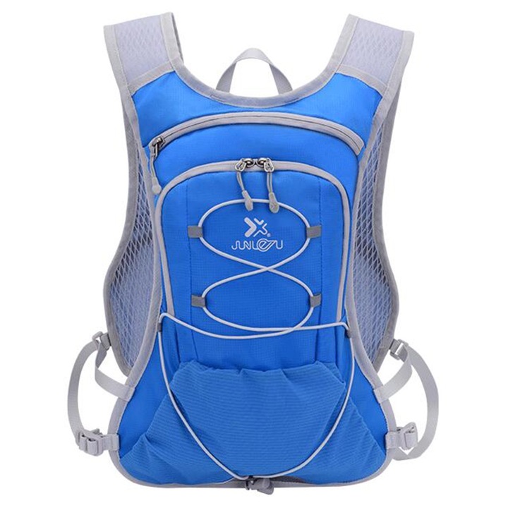 Rucsac alergare QttvbTna, nylon, albastru, 29x41cm, set cu sistem hidratare