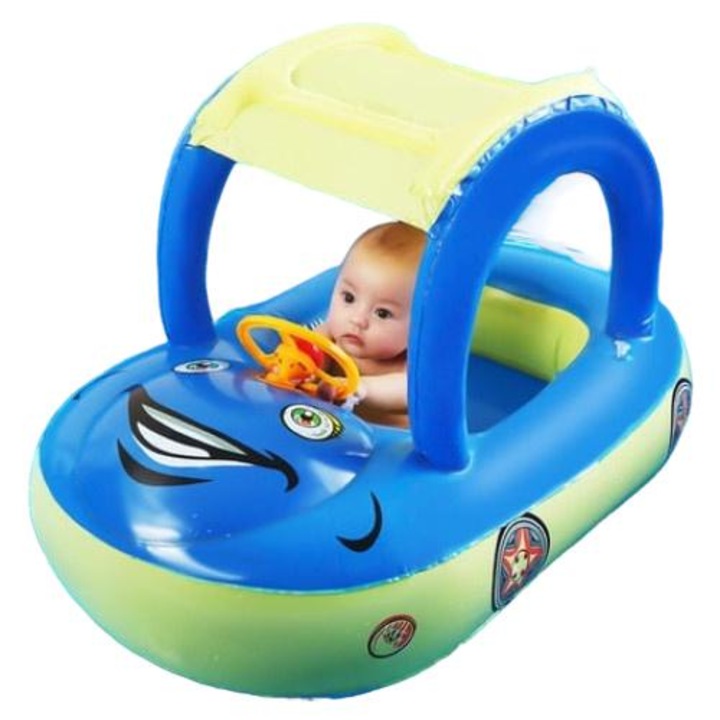 Надуваема лодка за бебета QttvbTna, 21x32x23", 6-36 месеца