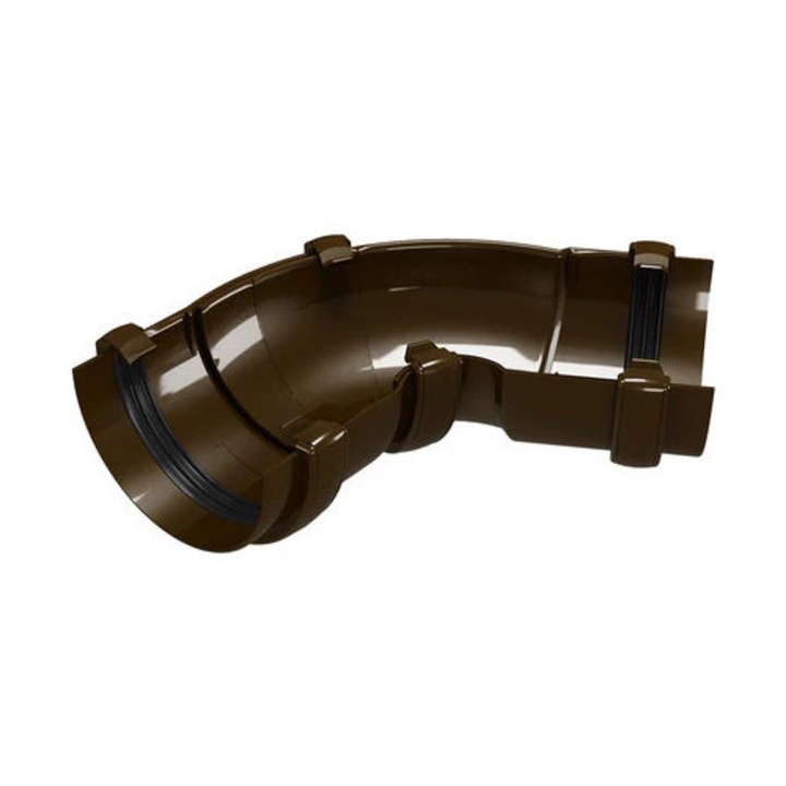 Unghi universal pentru jgheab Devorex Classic 120, 60°-160°, maro