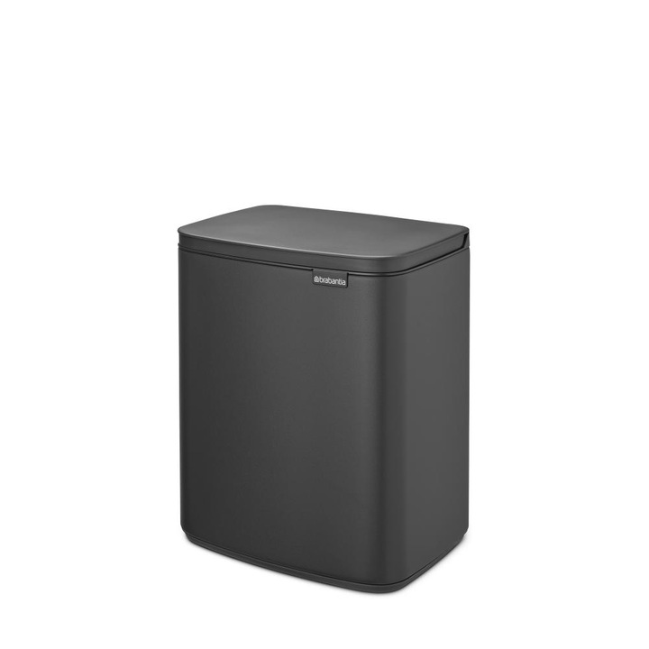 Cos de gunoi Brabantia Bo Mic, 12L, Gri Mineral Infinit, Negru