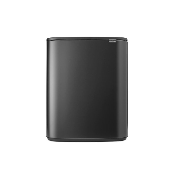 Кош за боклук Brabantia Bo Touch 1008858, 60 л, Плавно и безшумно отваряне, Голям отвор, Сив