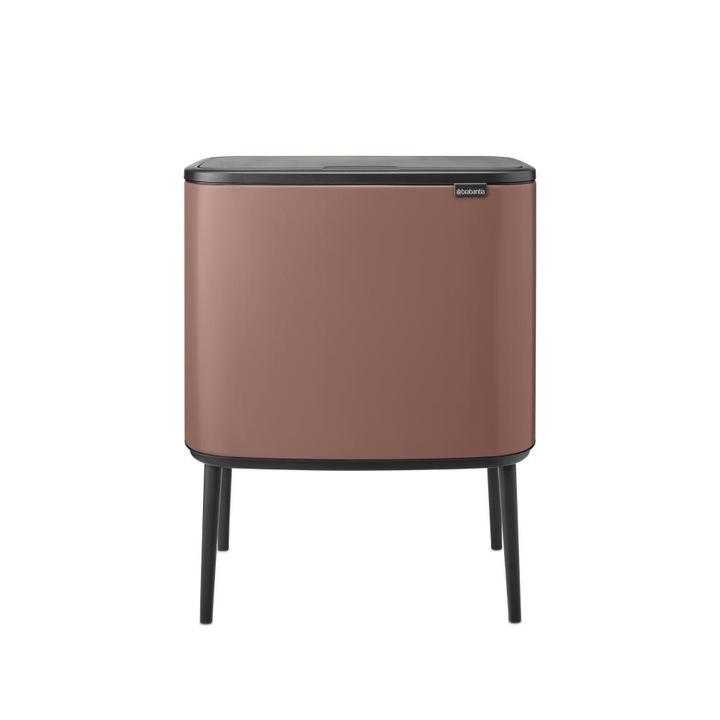 Cos de gunoi Brabantia Bo Touch 11+23L, maro, satin taupe
