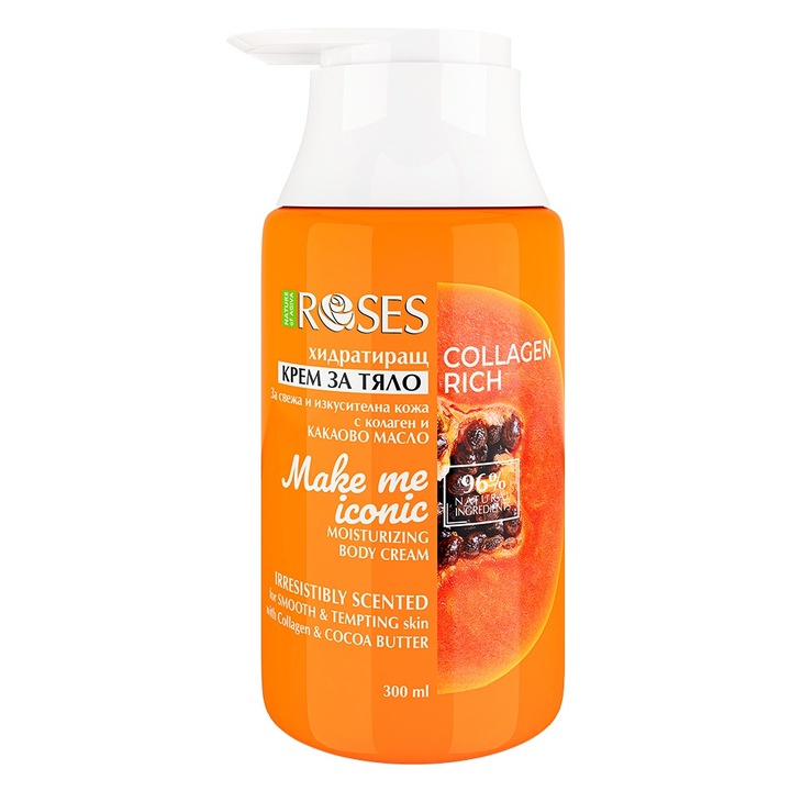 Hidratáló testápoló krém Nature of Agiva, Make me icon, Collagen+, Papaya