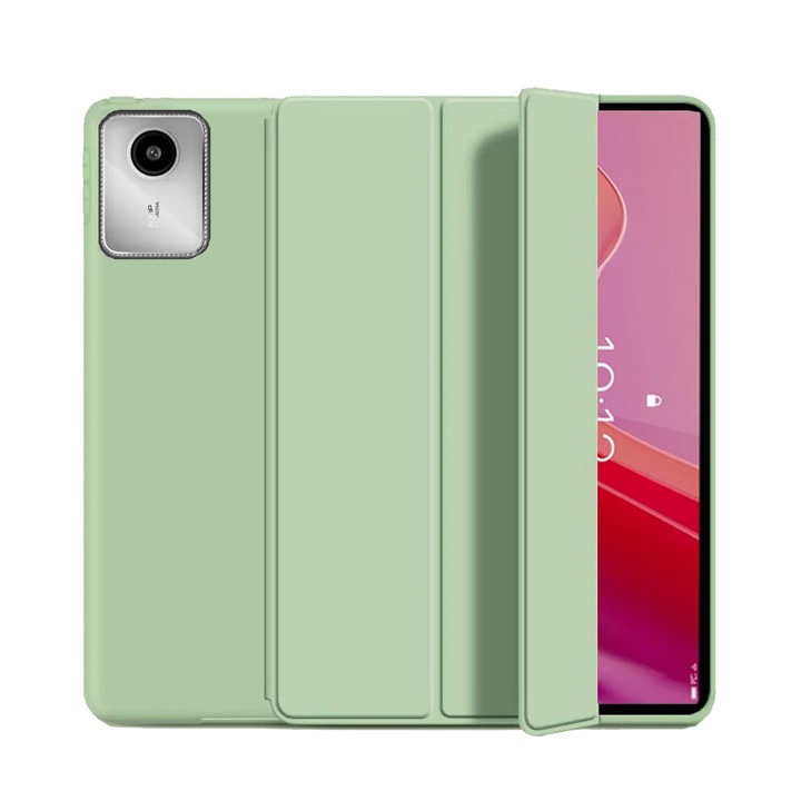 Husa Ultra Slim, pentru Lenovo Tab M11 / K11, 11.0", Silicon TPU, Smart Cover - Verde Menta
