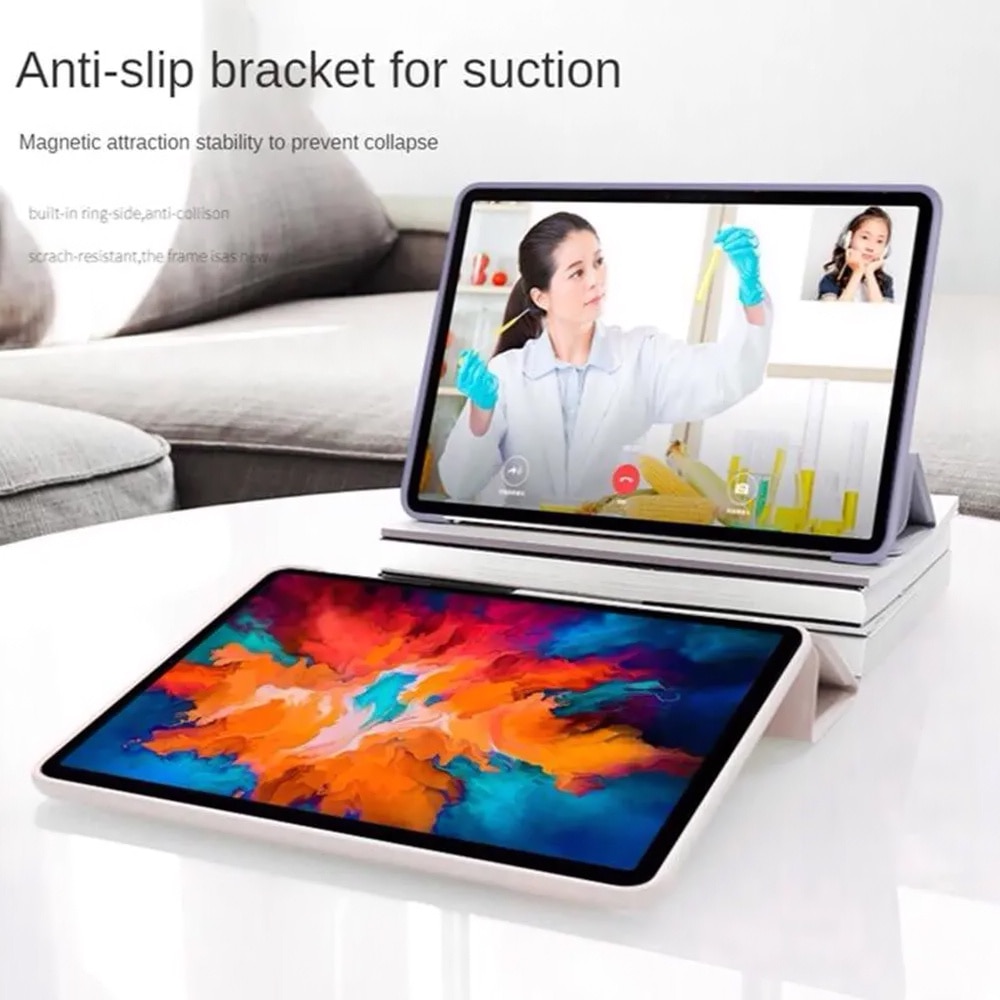 Husa Ultra Slim, pentru Lenovo Tab M11 / K11, 11.0", Silicon TPU, Smart Cover - Roz