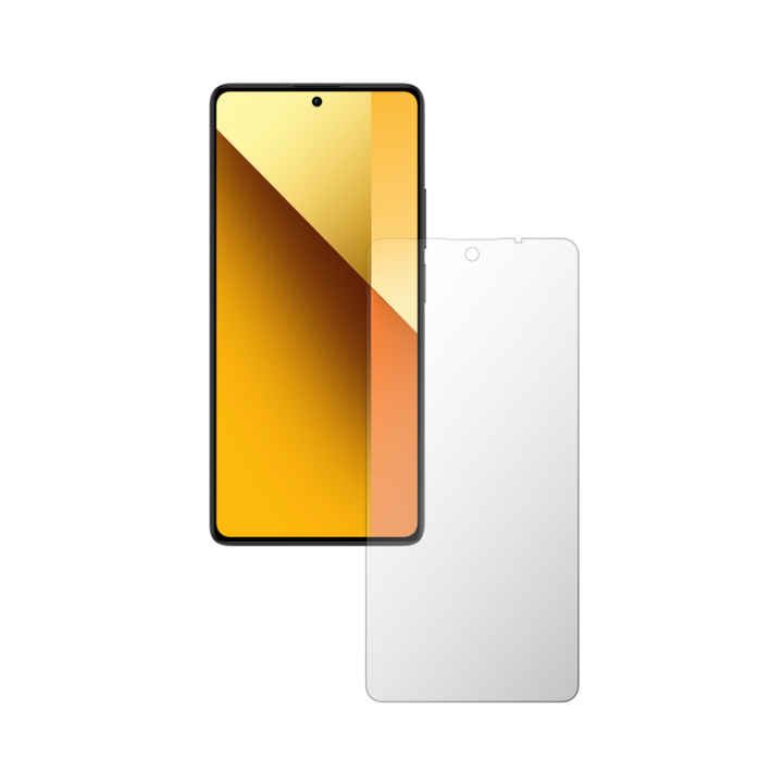 Set 2X Folie Protectie Ecran iSkinz Matte pentru Xiaomi Redmi Note 13 - Full Cut, Invisible Skinz Matte, Siliconica Mata Anti-Amprenta, Anti-Reflex, Adeziva si Flexibila