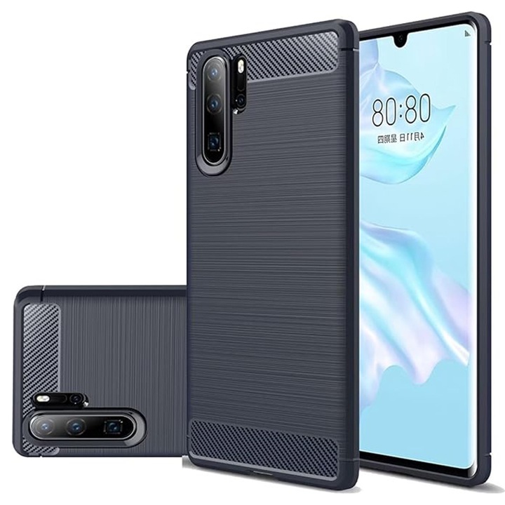 Кейс за Huawei P30 Pro / P30 Pro New Edition, Techsuit Carbon Silicone, син
