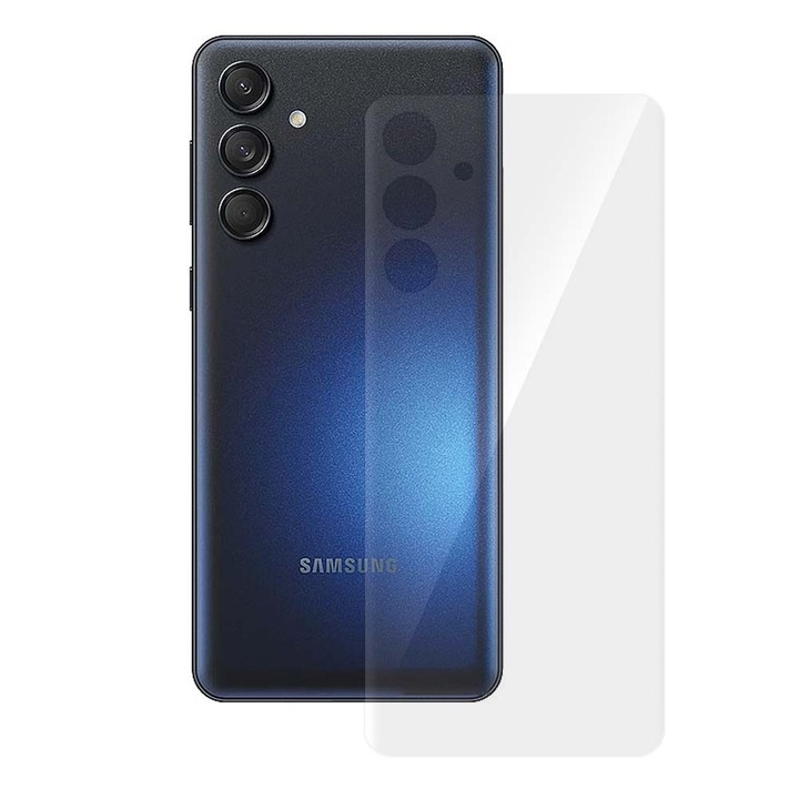 SILKASE hátfólia Samsung Galaxy M55-höz, hátvédelem, megújuló szilikon