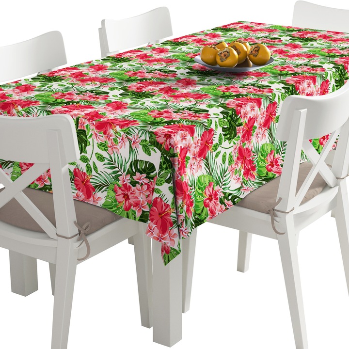 Abrosz, Hibiszkusz, Poliészter, Téglalap, Méret: 140 cm x 110 cm, TDX079/110