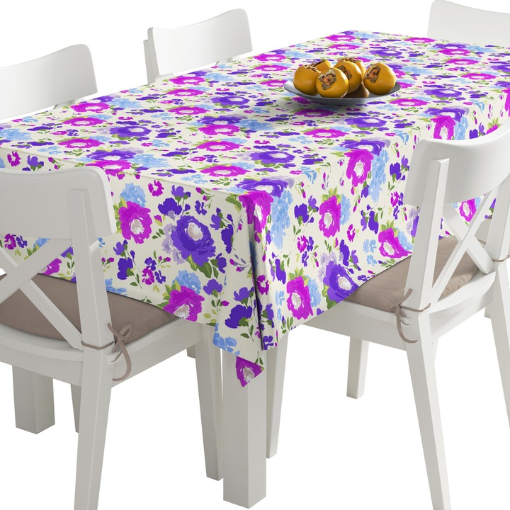 Abrosz, festett virágok 5, Poliészter, Téglalap, Méret: 140 cm x 240 cm, TDX088/240