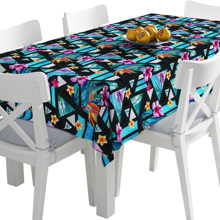 Abrosz, Modern virágok, Poliészter, Téglalap, Méret: 140cm x 500cm, TDX184/500