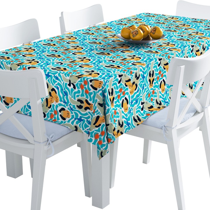 Abrosz, Tengeri vidra, Poliészter, Téglalap, Méret: 140 cm x 110 cm, TDX226/110