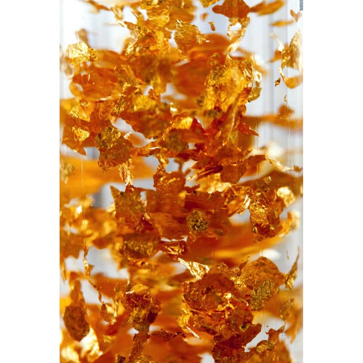 Tapet Premium Canvas, Abstract foita de aur fundal alb auriu, 250 x 360 cm