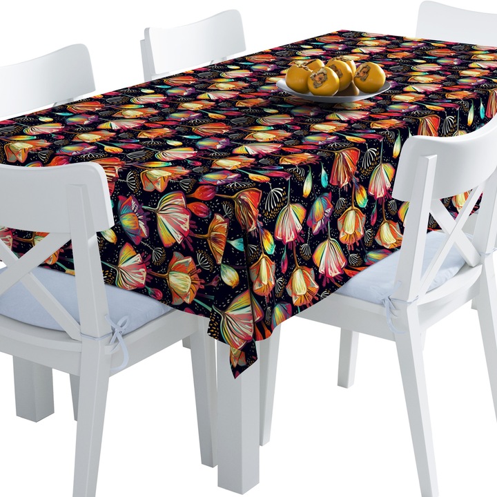 Abrosz, színes mák, Poliészter, Téglalap, Méret: 140 cm x 250 cm, TDX234/250