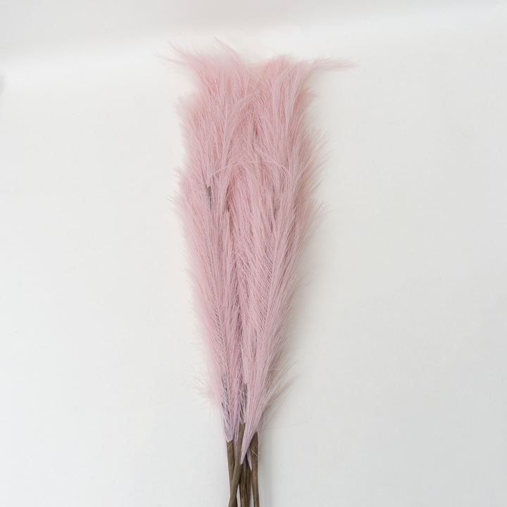 Set 5 fire de pampas, culoare roz, H 120 cm, B.S.P. / SL399_2