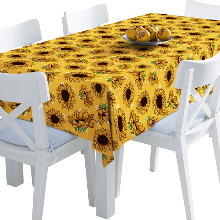 Abrosz, Napraforgó sárgán, Poliészter, Téglalap, Méret: 140 cm x 350 cm, TDX279/350