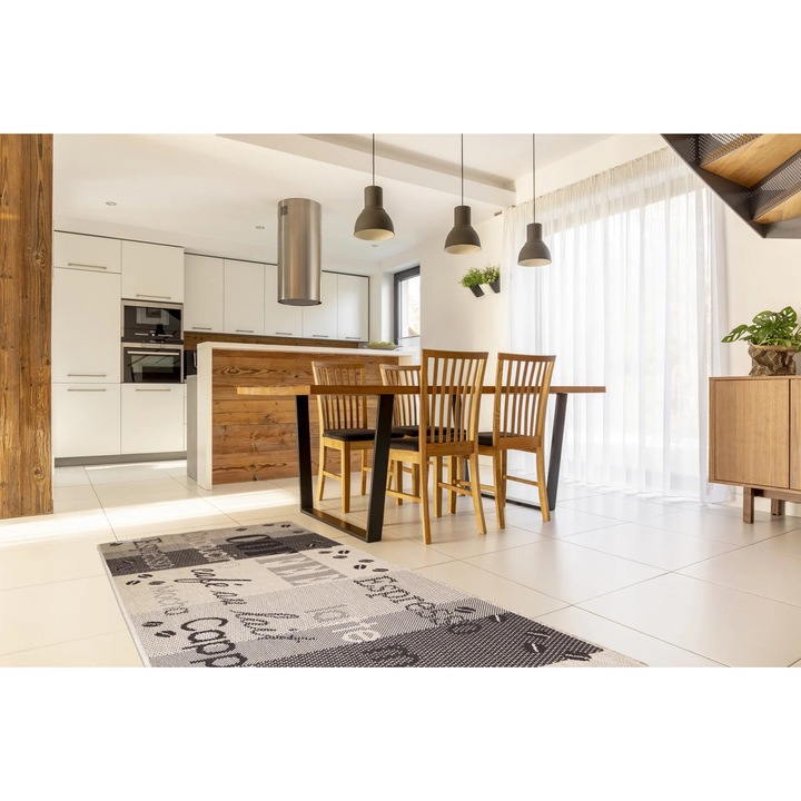 Covor Antiderapant, Home Vista, Flex 19052, Gri, 75x200 cm