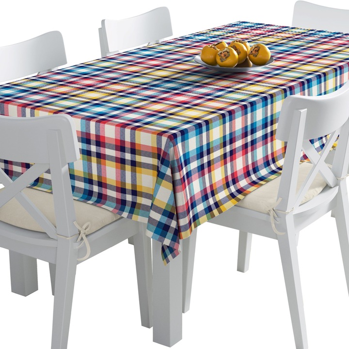 Abrosz, kockás 6, Poliészter, Téglalap, Mérete: 140 cm x 110 cm, TDX338/110