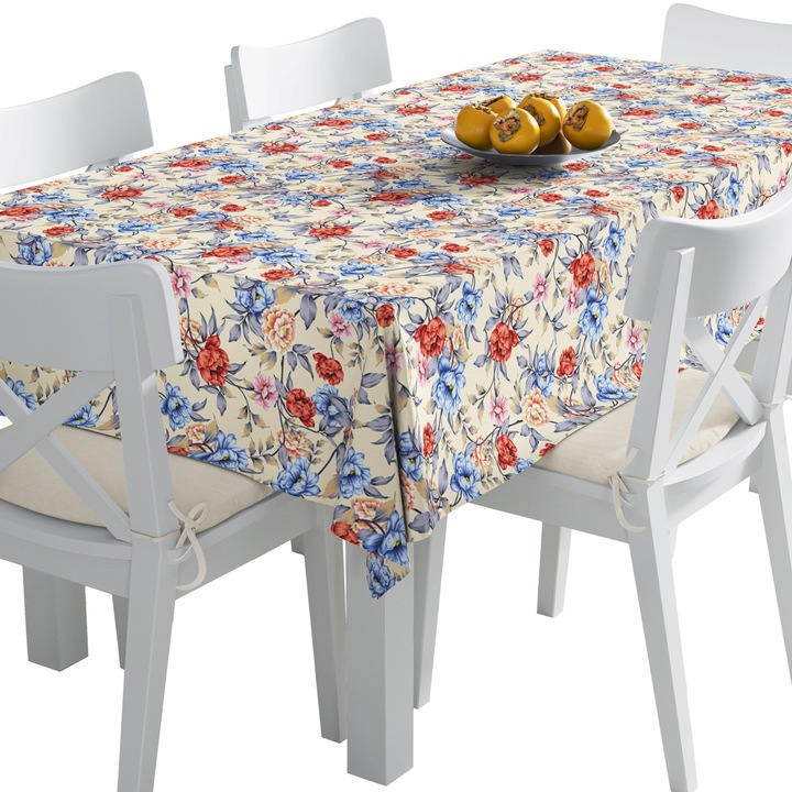 Abrosz, festett virágok 6, Poliészter, Téglalap, Méret: 140 cm x 350 cm, TDX341/350