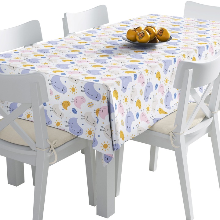 Abrosz, húsvéti csirke és tojás, poliészter, téglalap, méret: 140 cm x 500 cm, TDX358/500