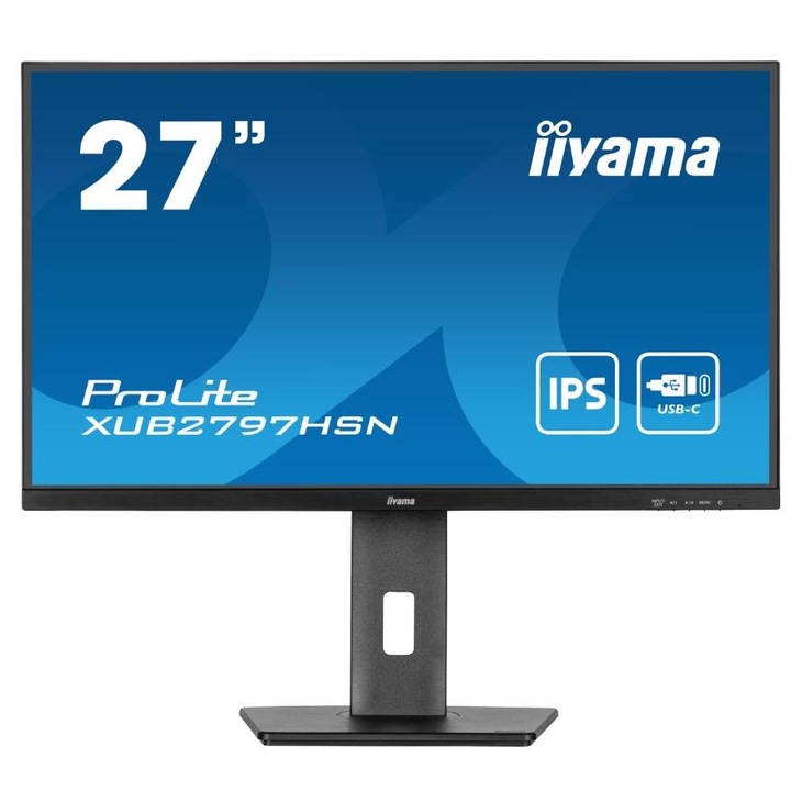 Iiyama Monitor IPS LED 27" XUB2797HSN-B1, Full HD 1920 x 1080, HDMI, DisplayPort, hangszórók, Pivot, 100 Hz, 1 ms fekete