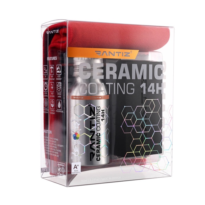 Нано керамична автомобилна защита RANTIZ, твърдост 14H 50 мл