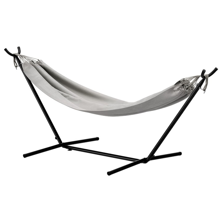 Хамак с метална рамка, Gregman Calm 40, Максимално поддържано тегло 200 kg, 278 x 105 x 118 cm, Бежов