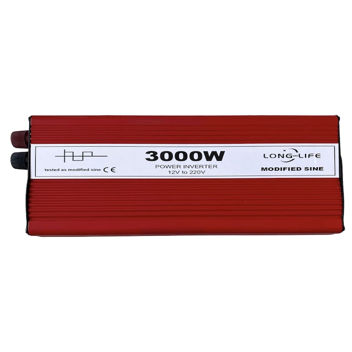 Invertor 1300W/3000W unda modificata, 12 V - 220V, rulota, autorulota, casa, cabana, auto, tir, camion, sinus modificat, baterii solare sau auto