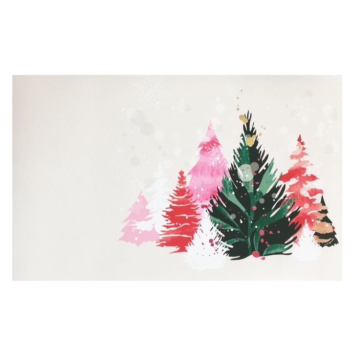 Mousepad, din piele PU anti-alunecare 60x35cm, model brazi