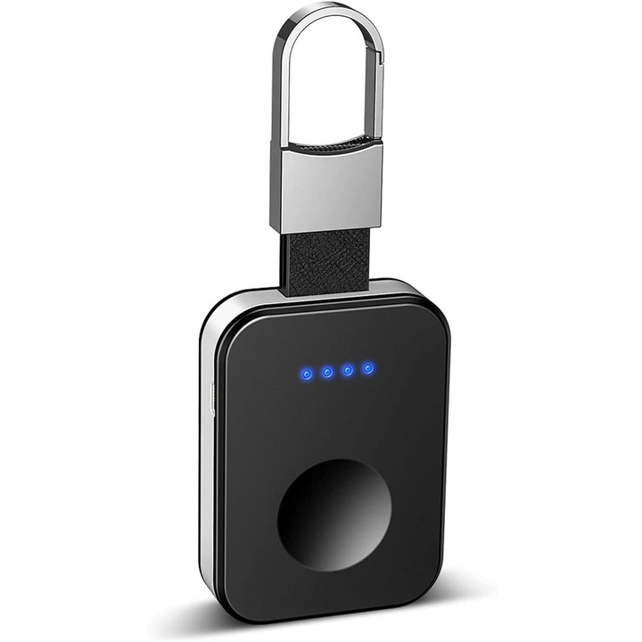 Преносимо Apple Watch Wireless зарядно, тип ключодържател, Latauar, Съвместимост - Series 7/6/SE/5/4/3/2/1, Черен