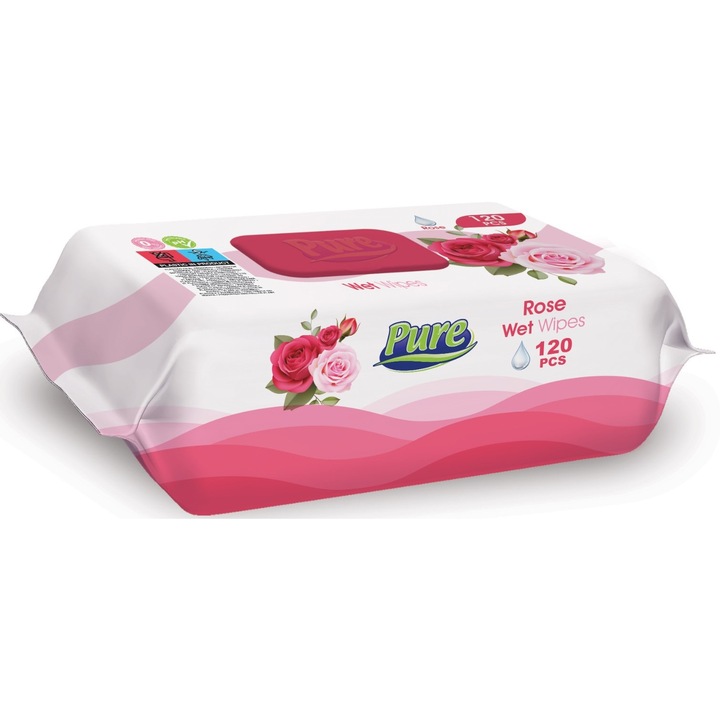 Servetele umede Pure 120 buc. Trandafir