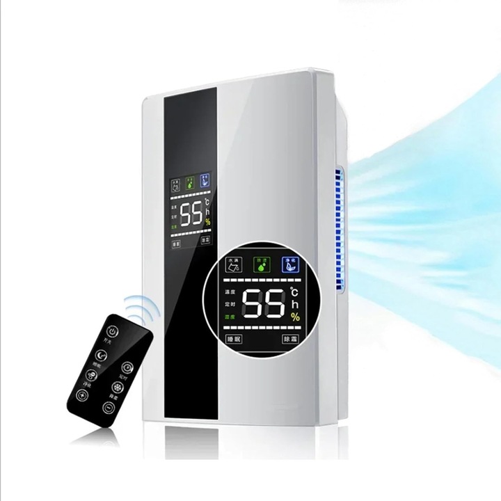 Páramentesítő és légtisztító távirányítóval, Latauar, digitális kijelző, intelligens leolvasztás és leállítás funkció, hőmérő és termosztát