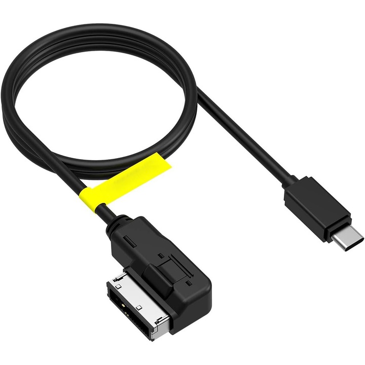 Audio adapter, Latauar, AMI-USB C, 1m, kompatibilis az Audi A3, A4, S4, A5, S5, S6, A8, S8, A8-L, Q3, Q5, Q7, TT, R8, VW Jetta, Golf Mk6 , Tiguan Touareg Wagon Skoda Seat