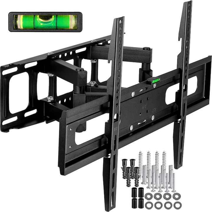 Стенна стойка за телевизор KingMount KG-1031 Nevada, универсална, диагонал 32″ - 85″, макс. 50 кг, Vesa 100x100 - 600x400, черна