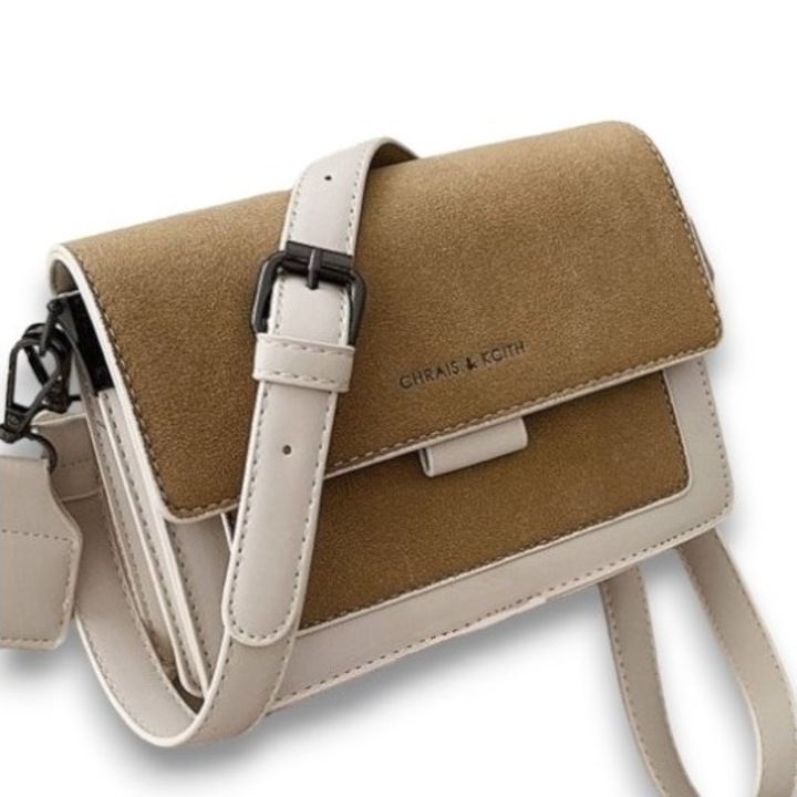 Geanta dama Freeland B1233, Piele ecologica, Maro-bej