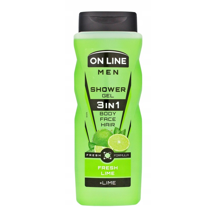 Tusfürdő férfiaknak, On Line, Fresh Lime, 3 az 1-ben, 410 ml