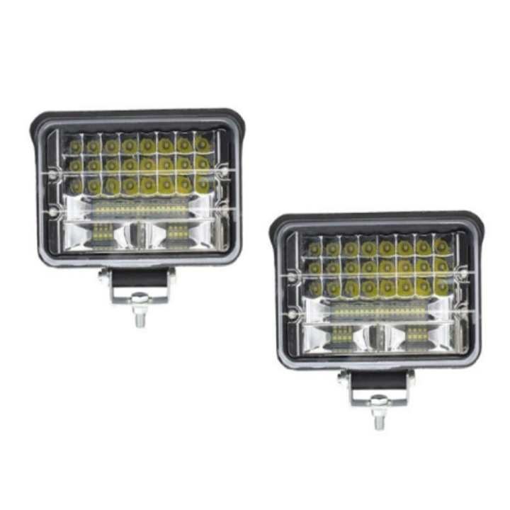 Set 2 proiectoare 48LED, 2 faze, 288W, lumina combo, 9/32V